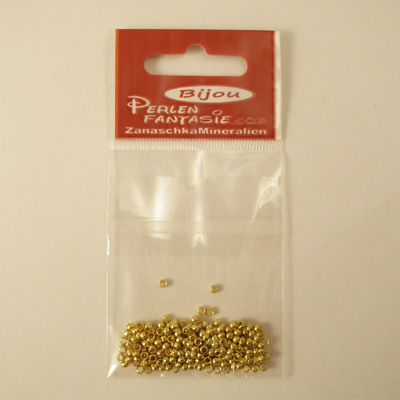 crimping bead 1.2mm, gold plated, 180 pcs