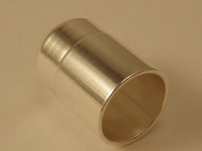 end cap 7mm, brass silver plated