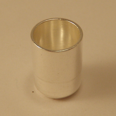 end cap 7mm, brass silver plated