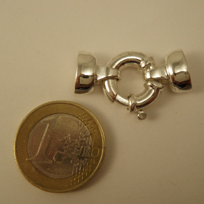 clasp 30mm brass silver plated