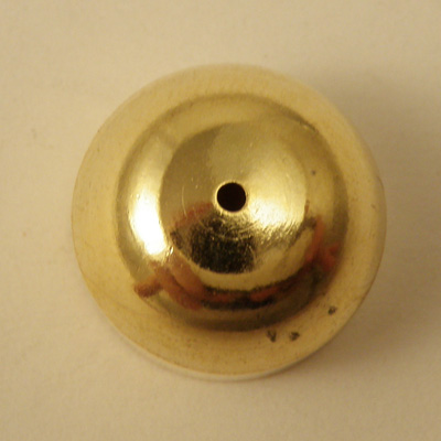 end cap 13.5mm, brass gold plated