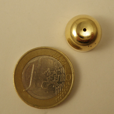 end cap 13.5mm, brass gold plated