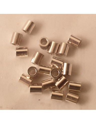 Quetschröhrchen medium 1.2mm, Silber, 20 Stk