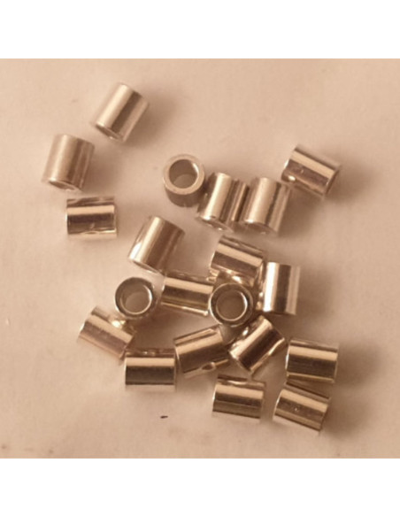 Quetschröhrchen medium 1.2mm, Silber, 20 Stk