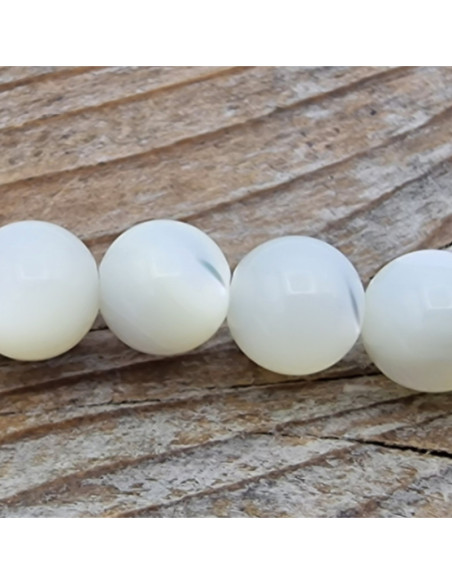 Perlmuttkette weiß 6mm