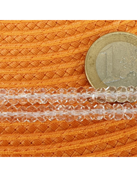 Bergkristallkette facettiert 5x3mm