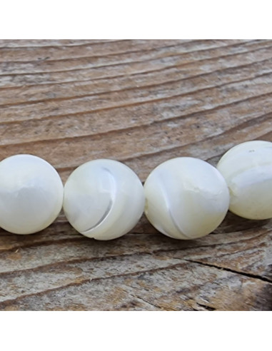 Perlmuttkette weiß 8mm