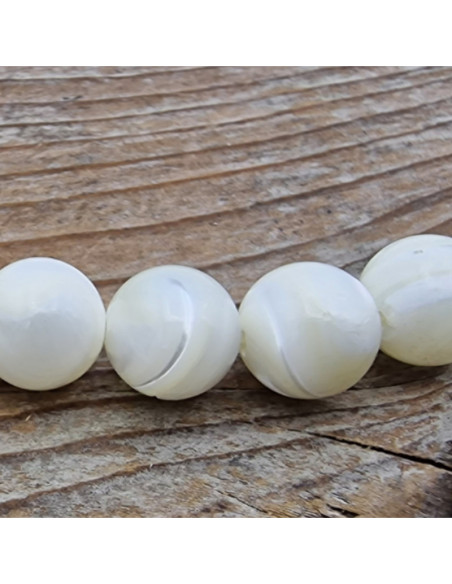 Perlmuttkette weiß 8mm
