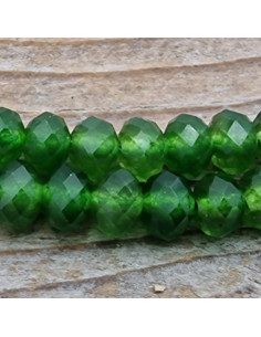 Jadekette grün facettiert 6x4mm