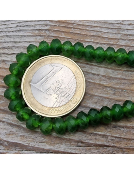 Jadekette grün facettiert 6x4mm