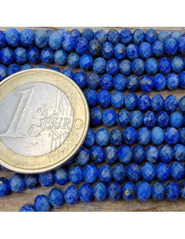 Lapislazulikette facettiert 4x3mm