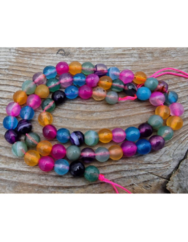 Achatkette Multicolor facettiert 6mm