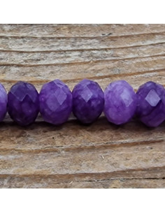 Jadekette lila facettiert 6x4mm