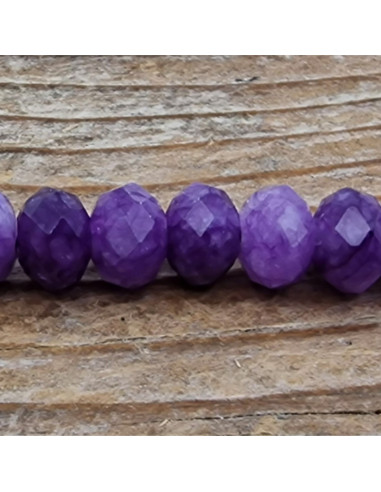 Jadekette lila facettiert 6x4mm