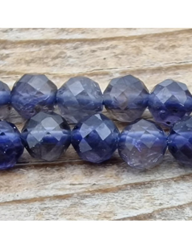 Iolithkette (Wassersafir) facettiert 4mm