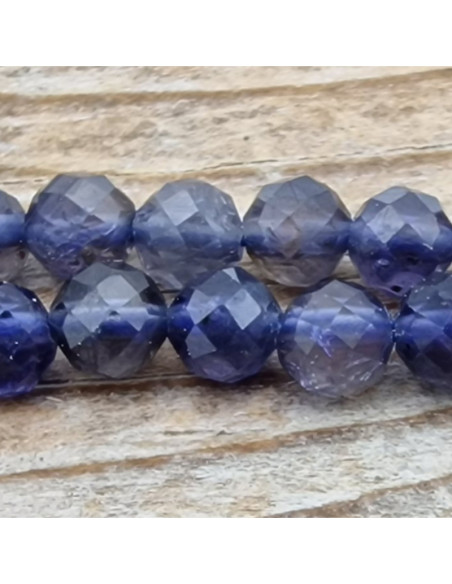 Iolithkette (Wassersafir) facettiert 4mm