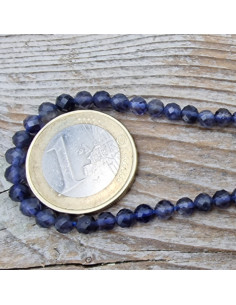 Iolithkette (Wassersafir) facettiert 4mm 2