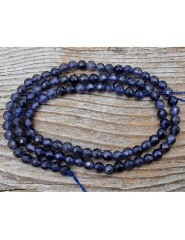 Iolithkette (Wassersafir) facettiert 4mm