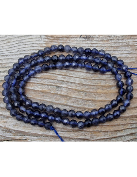 Iolithkette (Wassersafir) facettiert 4mm