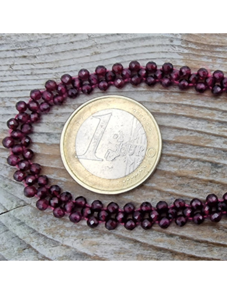Granatkette facettiert 6/44