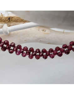 Granatkette facettiert 6/44