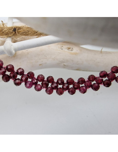 Granatkette facettiert 6/44