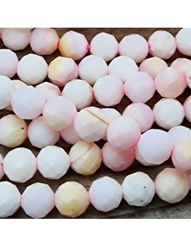 Muschelkette pink facettiert 4mm