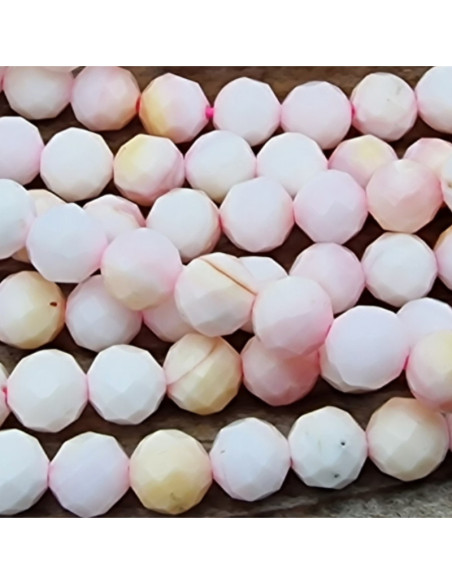 Muschelkette pink facettiert 4mm