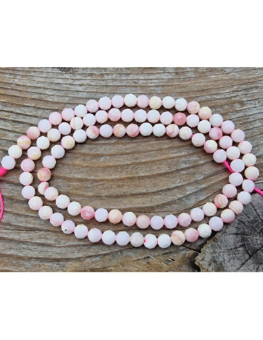 Muschelkette pink facettiert 4mm