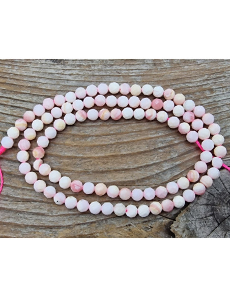 Muschelkette pink facettiert 4mm