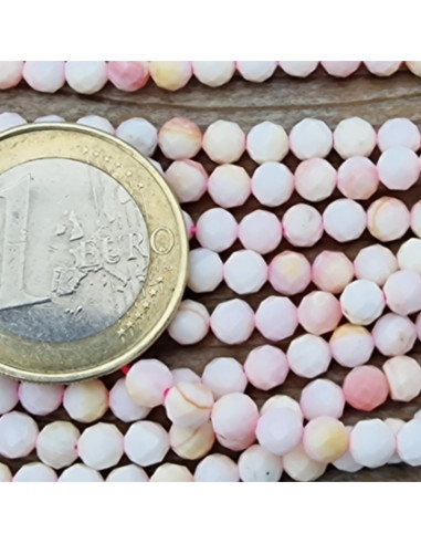 Muschelkette pink facettiert 4mm