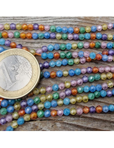 Zirkoniakette-stark funkelnd-facettiert 3mm 2