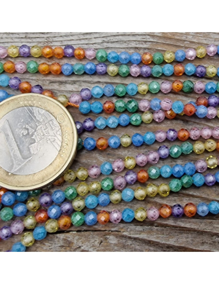Zirkoniakette-stark funkelnd-facettiert 3mm