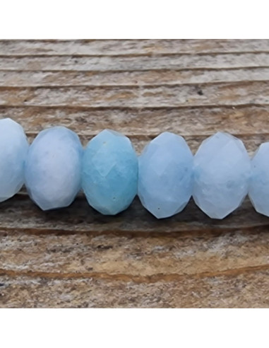 Jadekette aqua facettiert 6x4mm