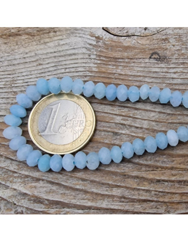 Jadekette aqua facettiert 6x4mm