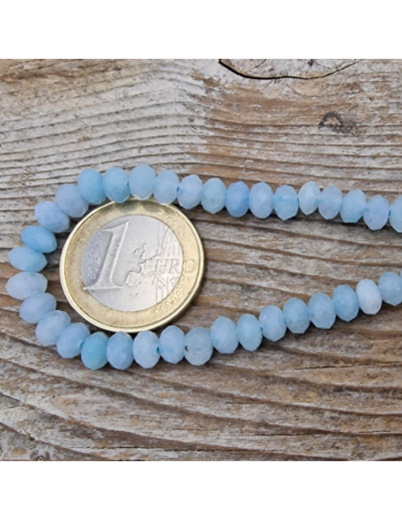 Jadekette aqua facettiert 6x4mm