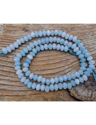 Jadekette aqua facettiert 6x4mm
