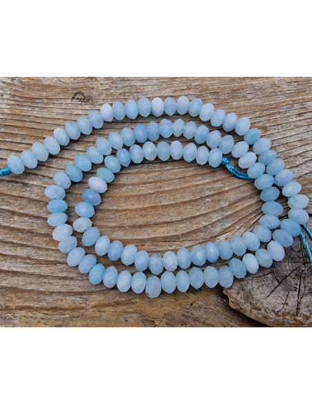 Jadekette aqua facettiert 6x4mm