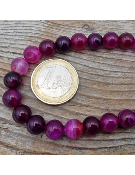 Achatkette rot/pink 8mm