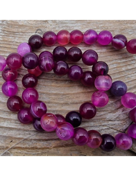Achatkette rot/pink 8mm