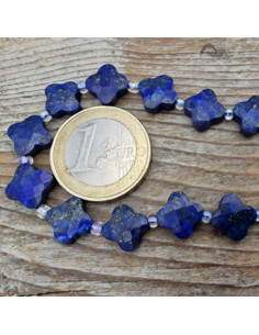Lapislazulikette facettiert 10x10x4mm