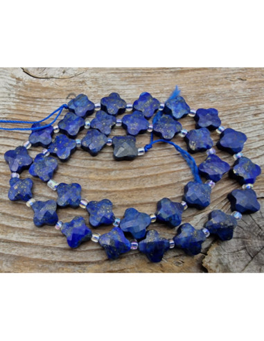 Lapislazulikette facettiert 10x10x4mm