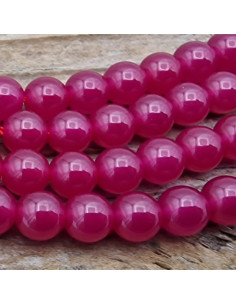 Rubin Kette 4mm farbbehandelt
