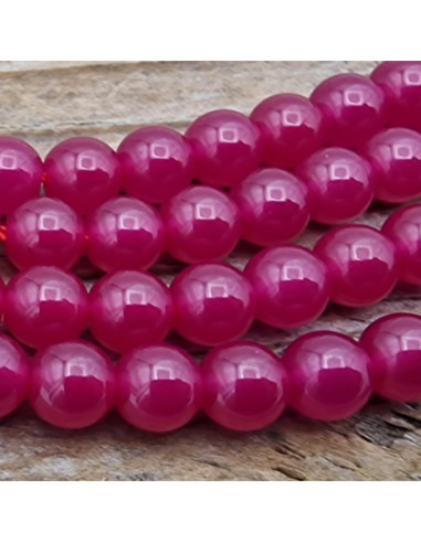 Rubin Kette 4mm farbbehandelt