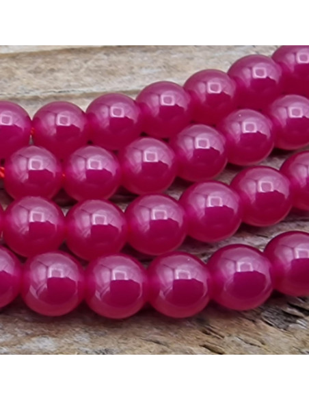 Rubin Kette 4mm farbbehandelt
