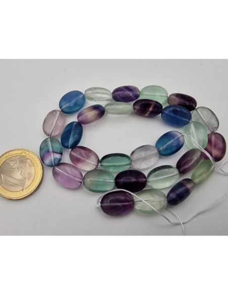 Regenbogenfluoritkette 10x14mm