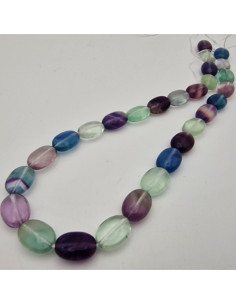 Regenbogenfluoritkette 10x14mm