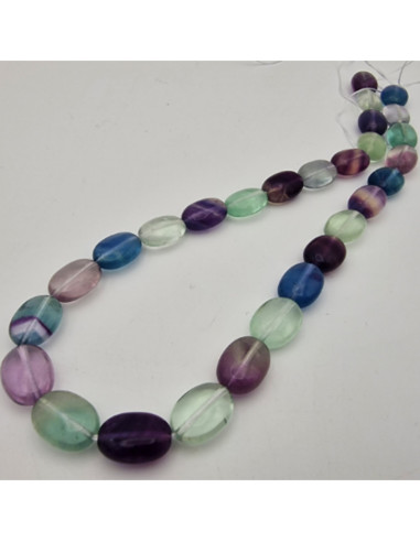 Regenbogenfluoritkette 10x14mm