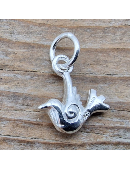 Charm Friedenstaube 15mm, 925 Silber