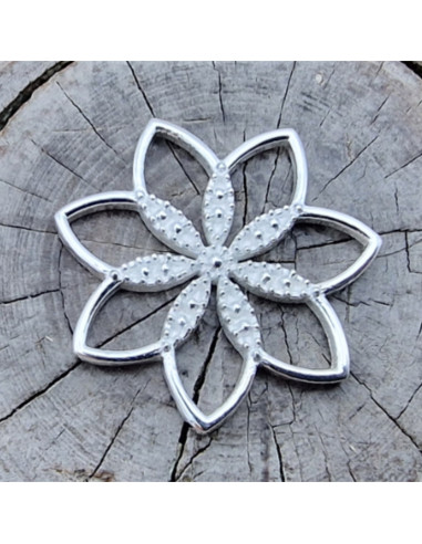 Zwischenteil-Link Blume 16x3mm, 925 Silber